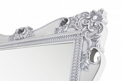 Водолей Мебель для ванной "Версаль 95" белая/серебро, зеркало Кармен в раме – фотография-2